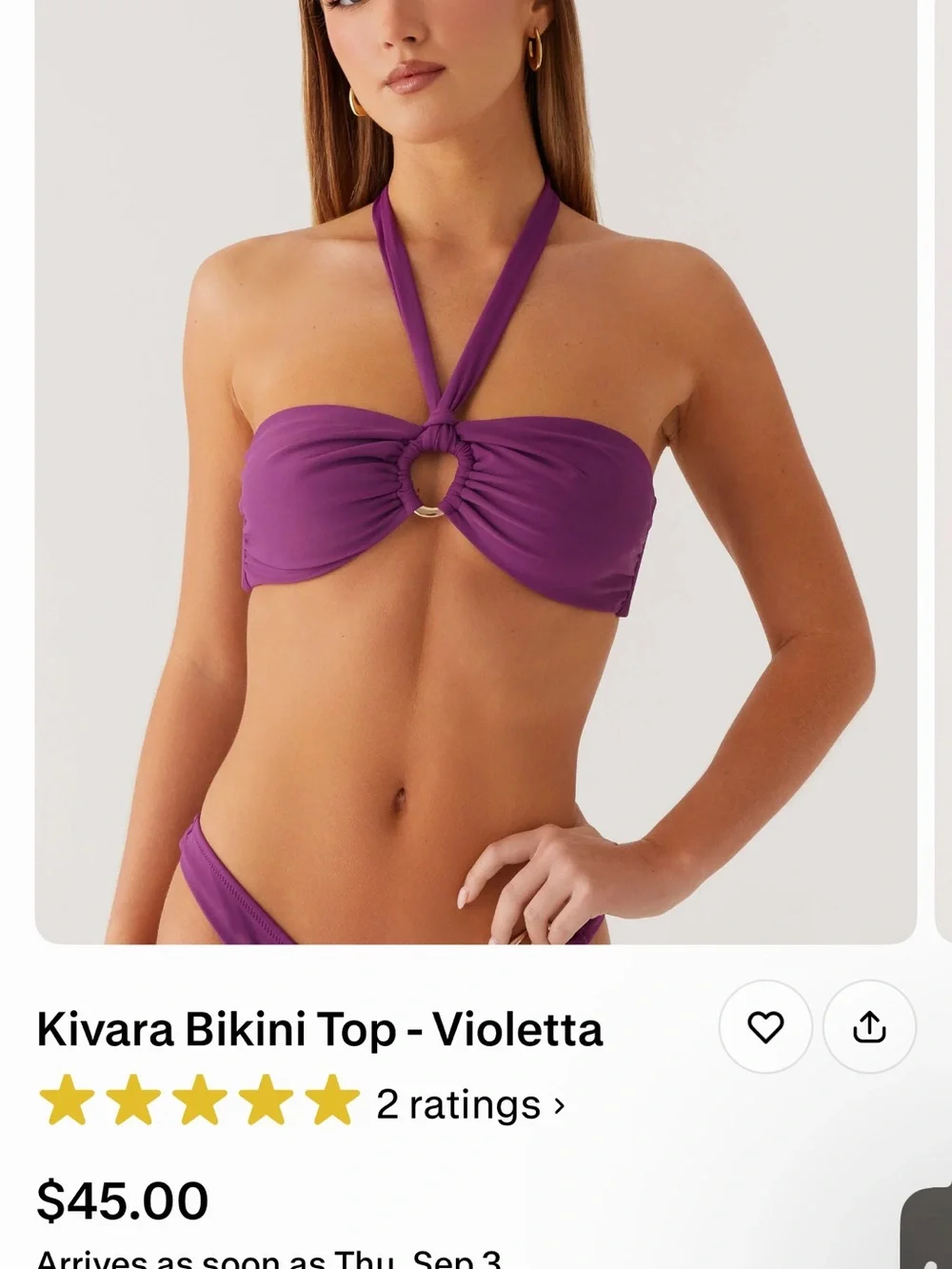 Peopermayo Kivara Bikini Top - Violetta